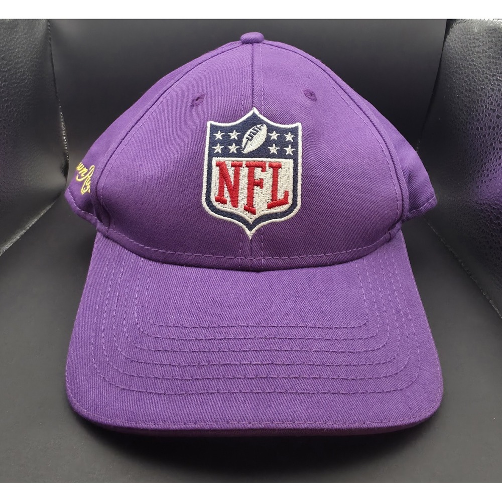 NFL Crown Royal Strapback Hat Purple Embroidered Logo Adjustable Cap Mens